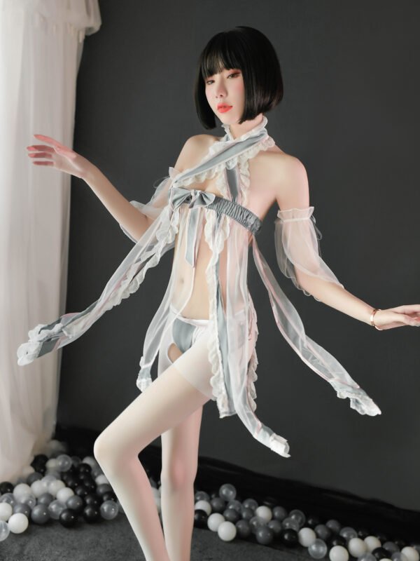 See-through latex temptation underwear